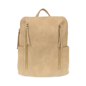 Raegan Double Zipper Backpack - Buff