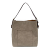 Roanoke Classic Hobo Handbag - Heathered Grey/Coffee