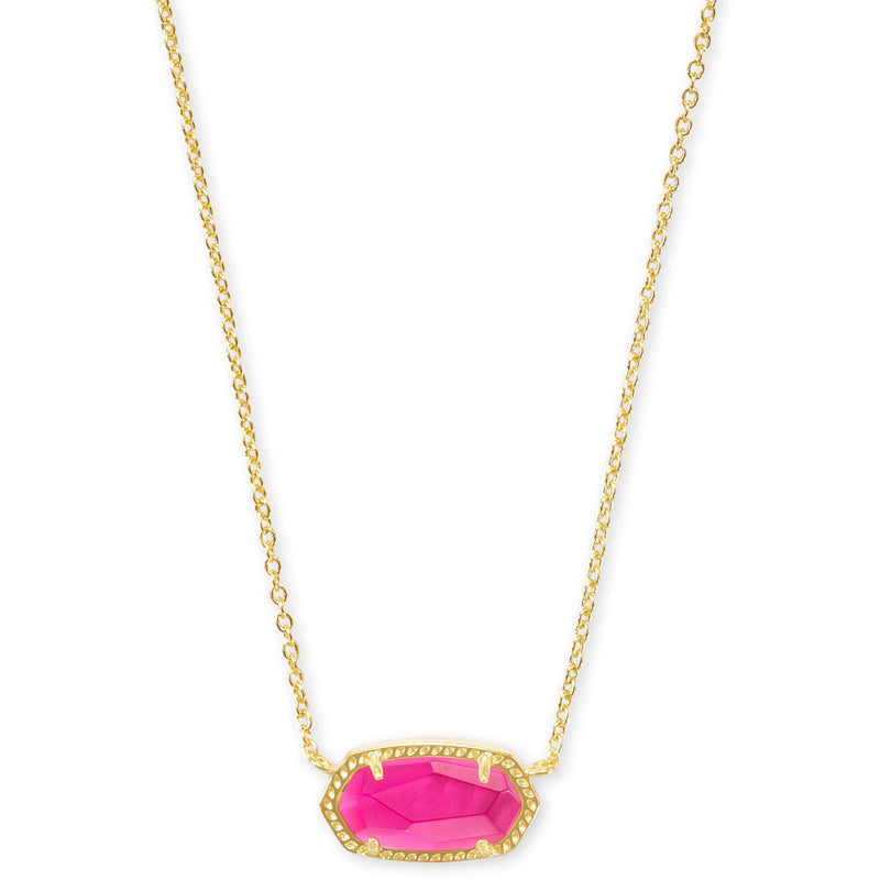 KENDRA SCOTT ELISA SHORT PENDANT NECKLACE GOLD AZALEA ILLUSION