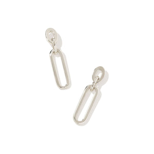KENDRA SCOTT HEATHER LINEAR EARRINGS SILVER