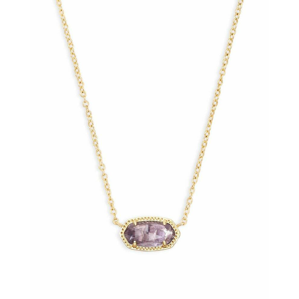 KENDRA SCOTT ELISA NECKLACE GOLD PURPLE AMETHYST