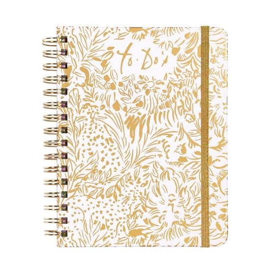 Lilly Pulitzer To-Do Planner - Gold Metallic Dandy Lions