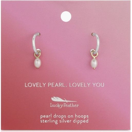 LOVE PEARL, LOVELY YOU Drop Hoops
