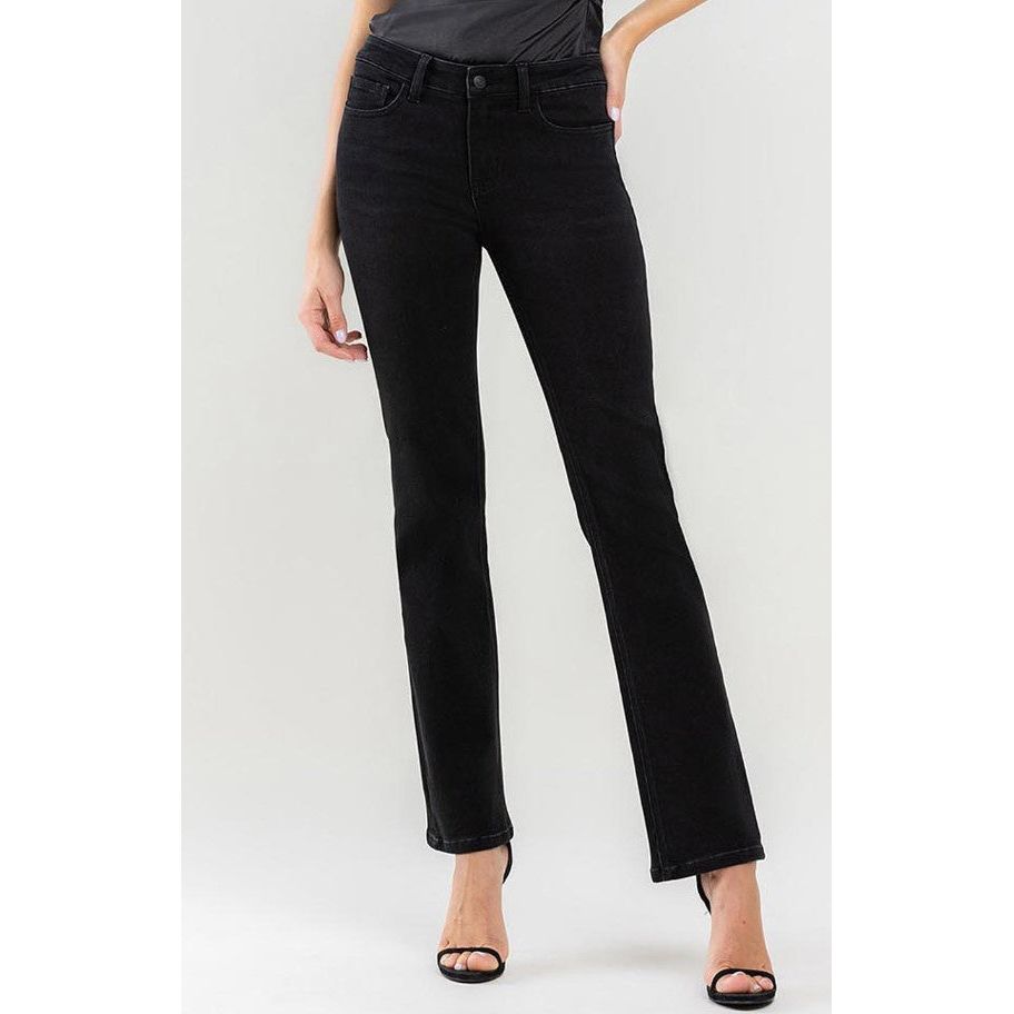 Cassandra Mid Rise Bootcut Jeans - Black