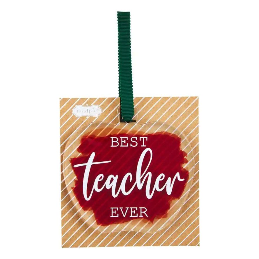 Mud Pie Acrylic Teacher Ornament