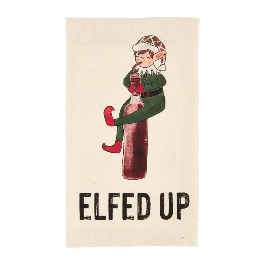 Mud Pie Elfed Up Tea Towel
