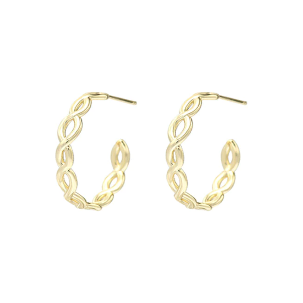Natalie Wood Bloom Mini Hoop Earrings - Gold