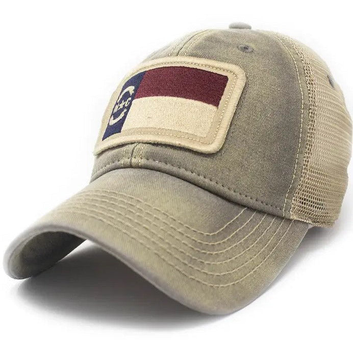 North Carolina Flag Patch Trucker Hat - Drifter Grey