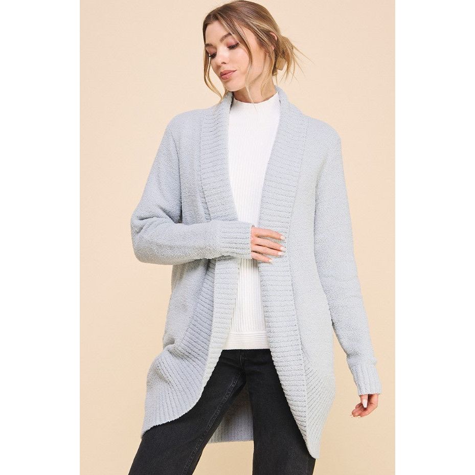 Charlie Cocoon Cardigan - Ice Blue