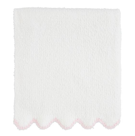Pink Scallop Chenille Blanket