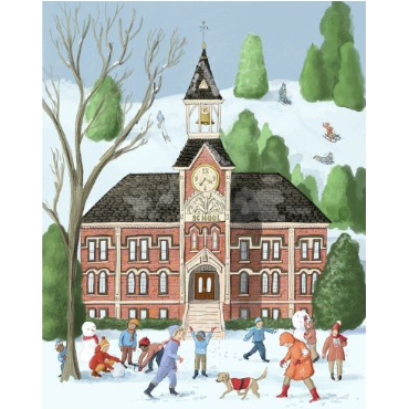 Christmas Mini Puzzle - Playing in the Snow at School - FINAL SALE