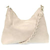 Selene Slouchy Hobo Handbag w/Braided Handle - Porcelain