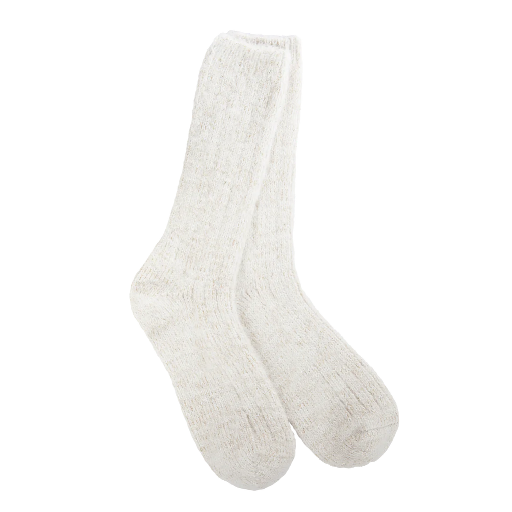 Holiday Ragg Feather Crew Sock - Oatmeal