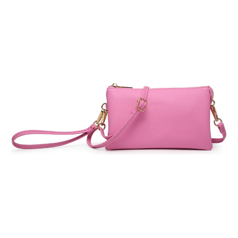 Riley Bubblegum Pink Crossbody Wristlet ($6 to Monogram)