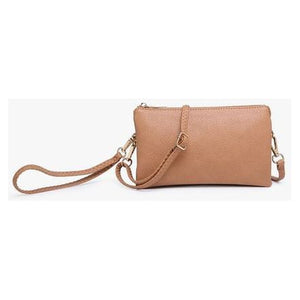 Riley Camel Crossbody Wristlet