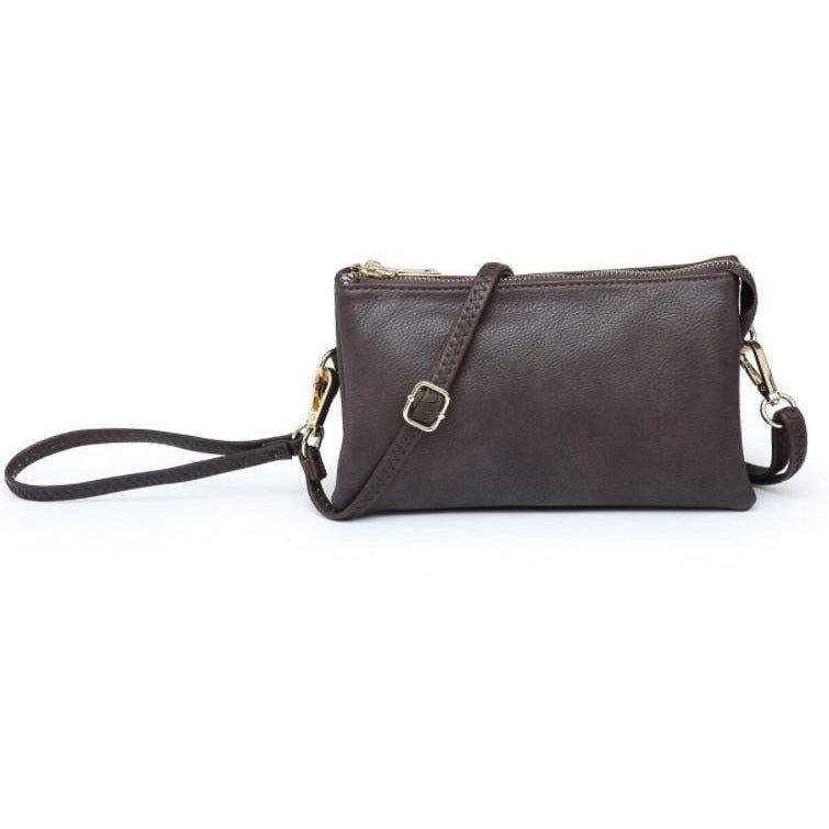 Riley Coffee Crossbody Wristlet