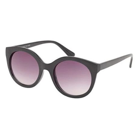 Rose Round Cat Eye Sunglasses - Black Frame/Gradient Lens