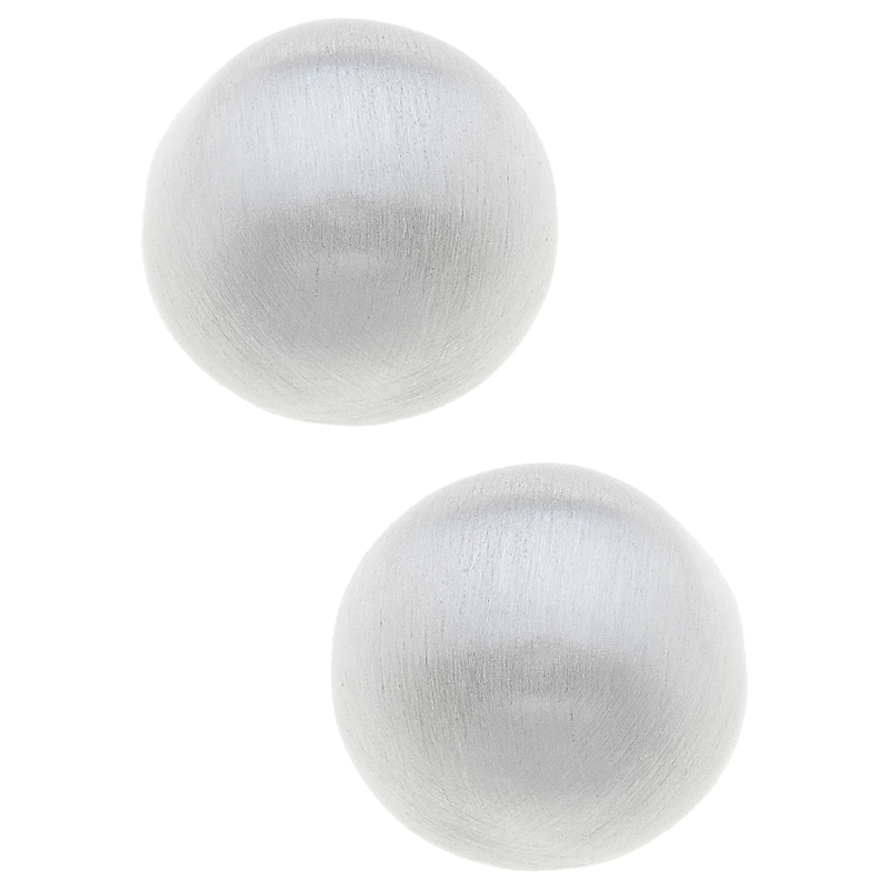 Hailey Stud Earrings in Satin Silver