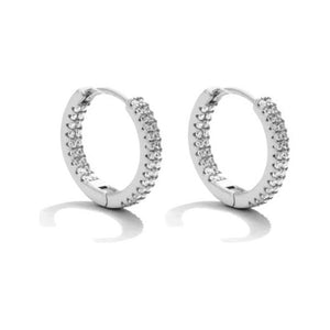 Small Glitzy Huggies - Silver