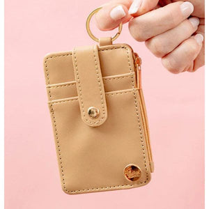 Solid Keychain Wallet - Brown