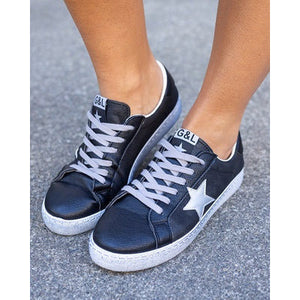 Grace and Lace Star Sneakers - Black - FINAL SALE