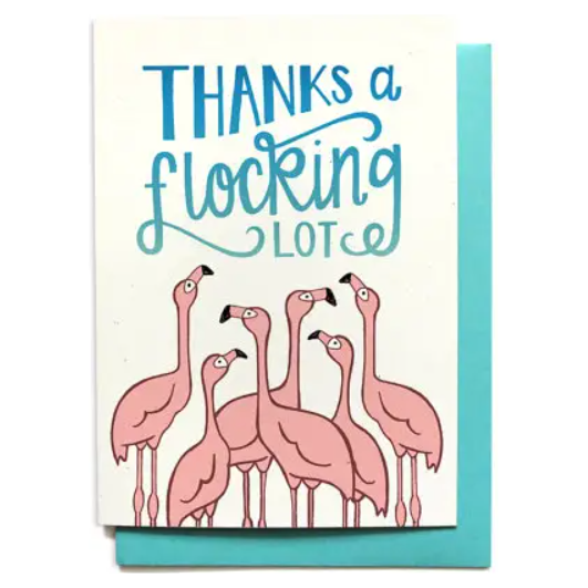 Thank You Card - Flocking