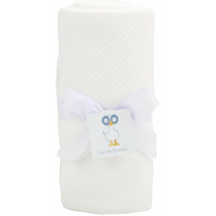 Knit Baby Blanket - White