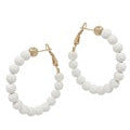 6mm Clay Ball Hoops - White