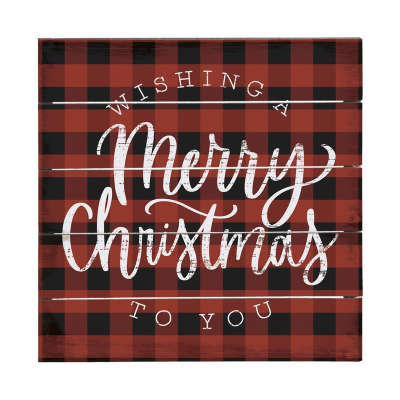 Wishing Merry Christmas Box Sign - FINAL SALE