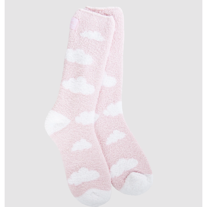 Cozy Cloud Crew Socks - Pink