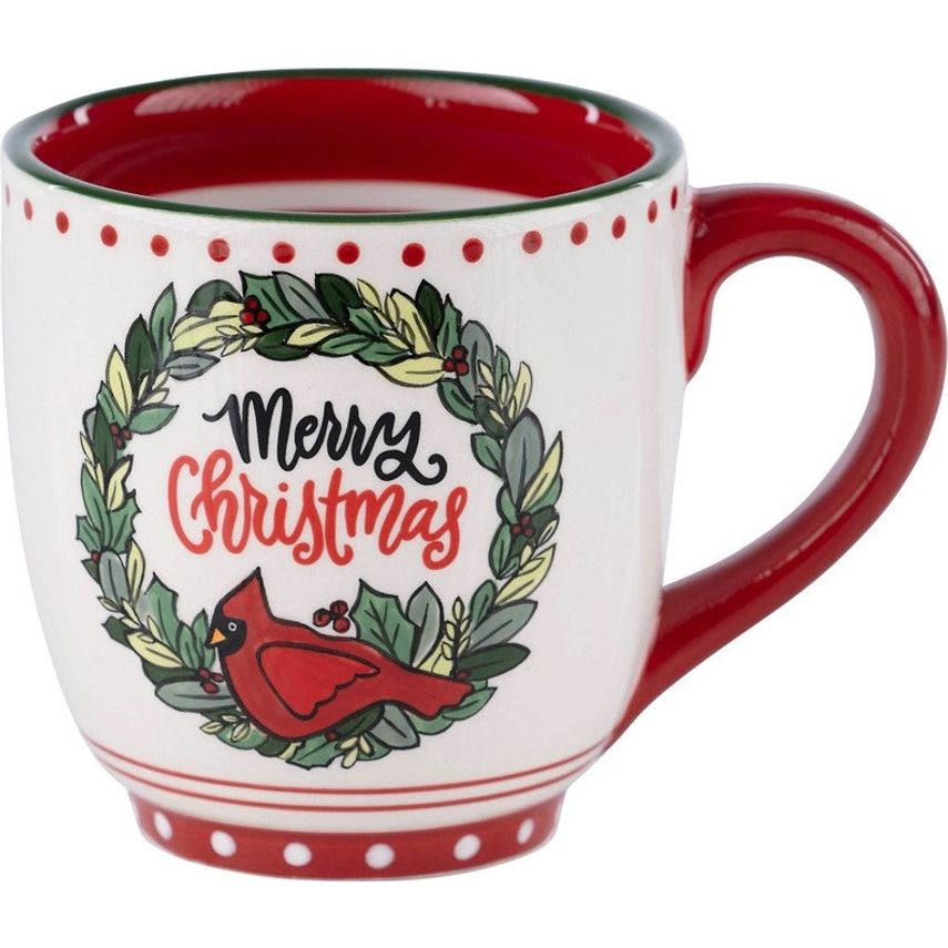 Wreath Red Bird Mug